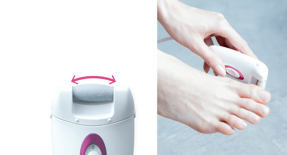 Cabezal giratorio curvo para un cuidado con precisión