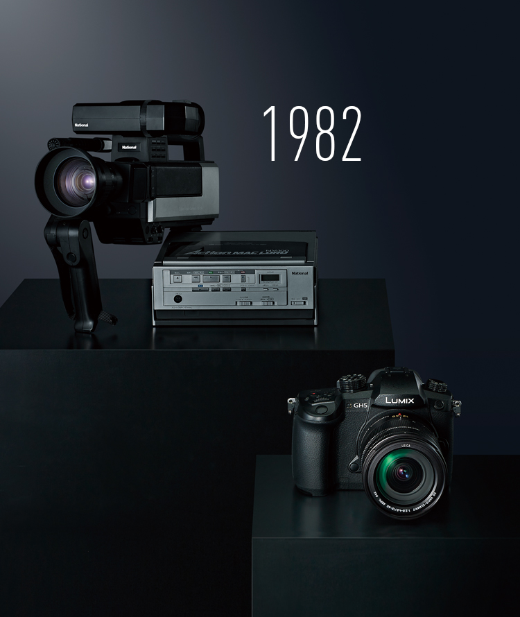 Image:Panasonic’s first video camera and portable recorder in 1982
