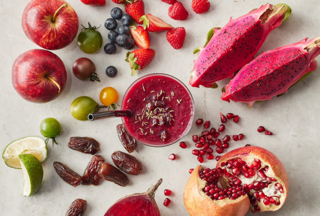 Smoothie with fresh fruits