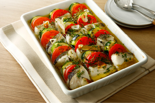 Mediterranean-Style Baked Fish.