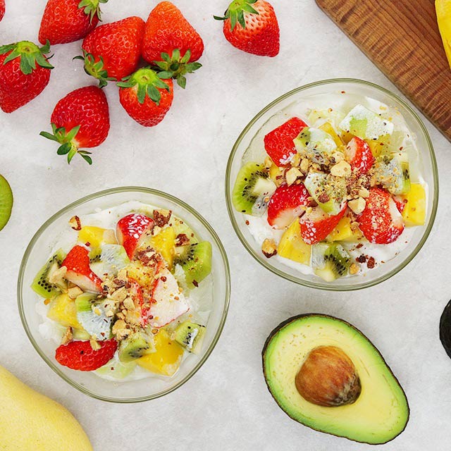 Avocado Smoothie with Ice-Blended & Mixed Fruits See more