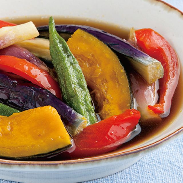 Deep-Fried & Soaked Summer Vegetables See more