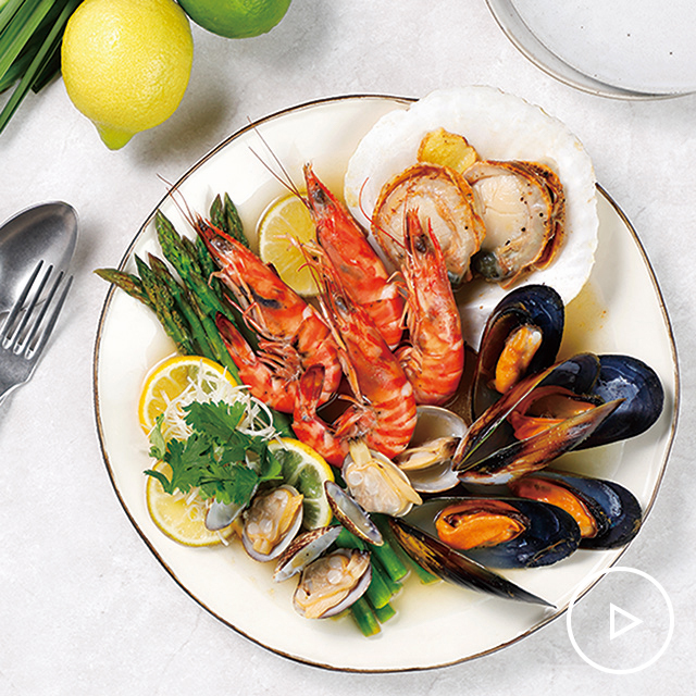 Seafood Steamed with Herbs and Lemon See more