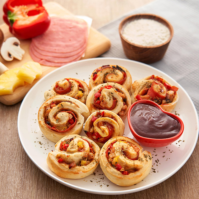 BBQ Chicken Pinwheel Pizza See more