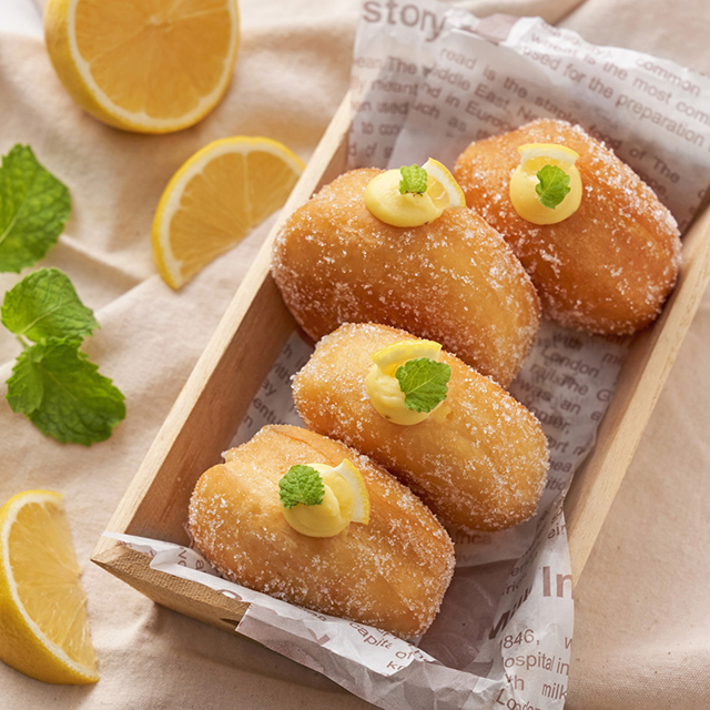 Bombolini with Lemon Thyme Cream See more