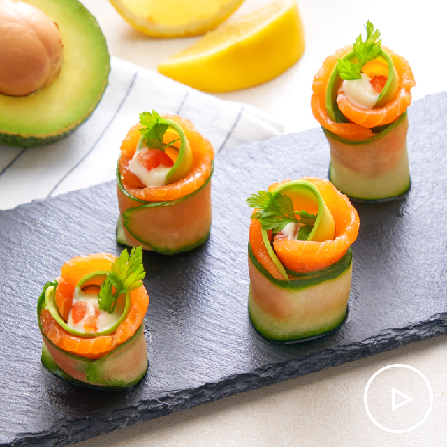 Smoked Salmon Avocado Roll See more