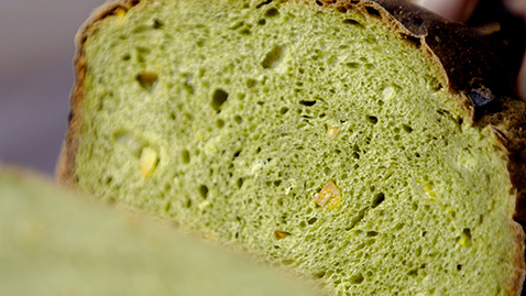 Matcha Bread with Orange