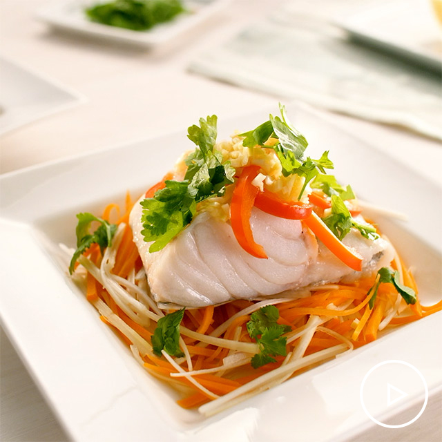 Thai-style Steamed White Fish with Vegetables See more