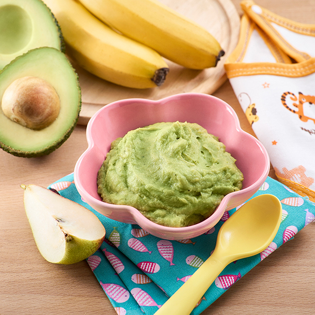 Avocado, Pear and Banana Puree See more