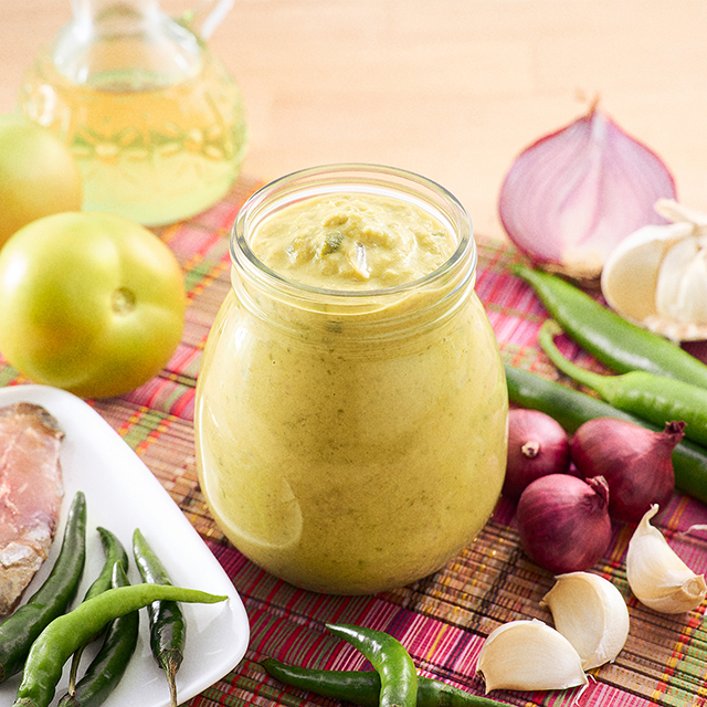 Green Chilli Sauce with Salted Fish (Sambal Hijau Ikan Masin) See more