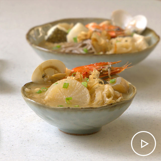 Japanese Seafood Onion Soup See more