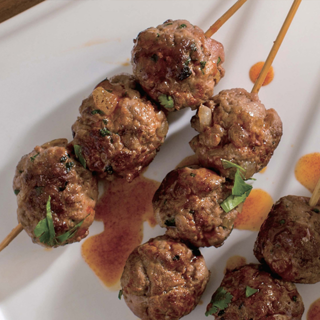 Round Meat Kebabs with Rice Pilaf See more