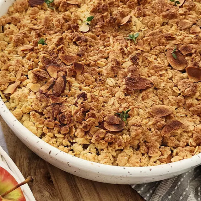 Apple, Pear and Almond Crumble See more