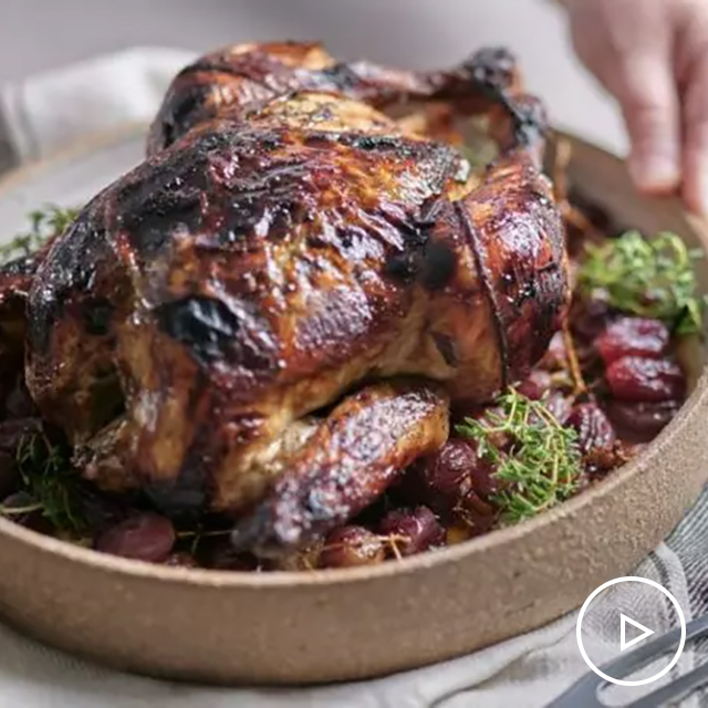 Balsamic Roast Chicken with Grapes See more