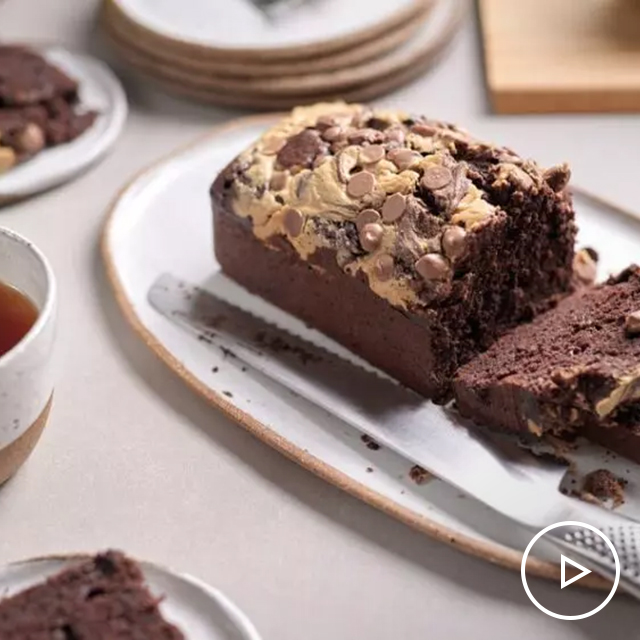 Chocolate & Peanut Butter Swirl Loaf See more