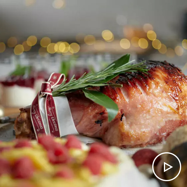 Orange & Honey Glazed Ham Leg See more