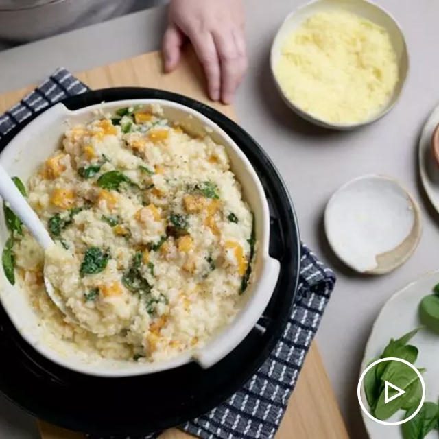 Oven Baked Pumpkin & Spinach Risotto See more