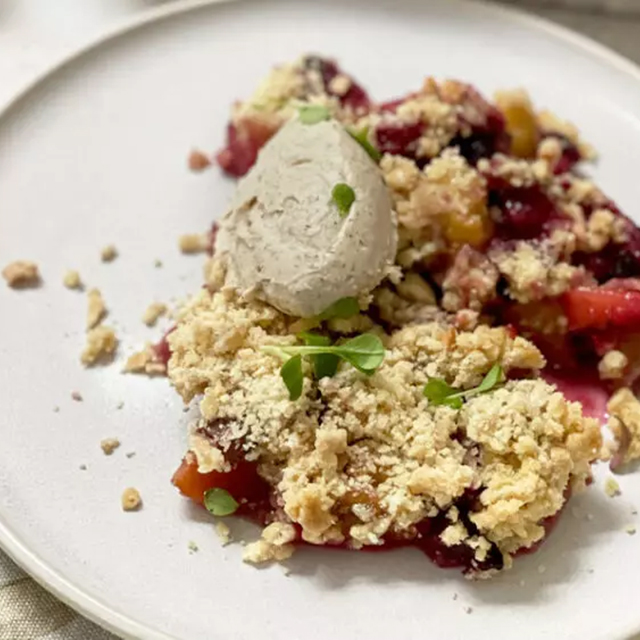 Peach & Plum Crumble See more