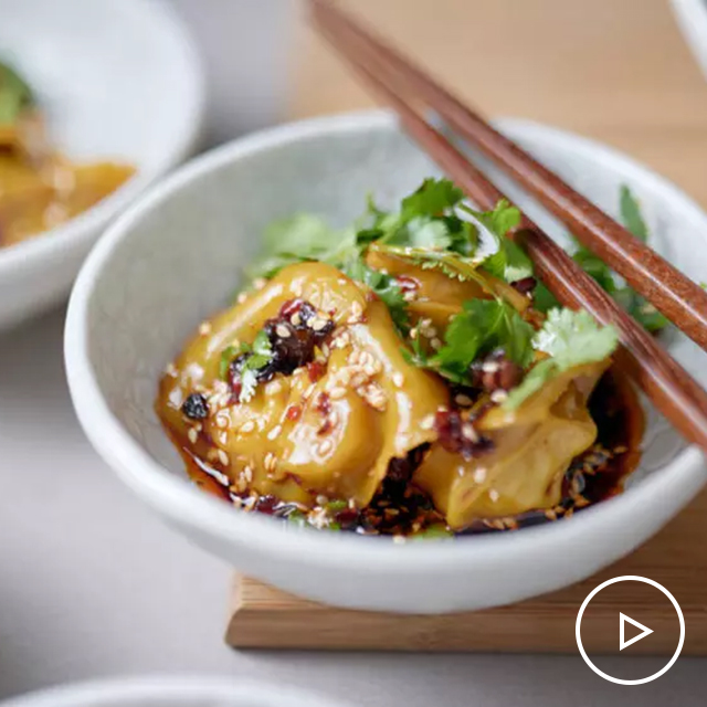 Pork & Prawn Wontons in Chilli Oil See more