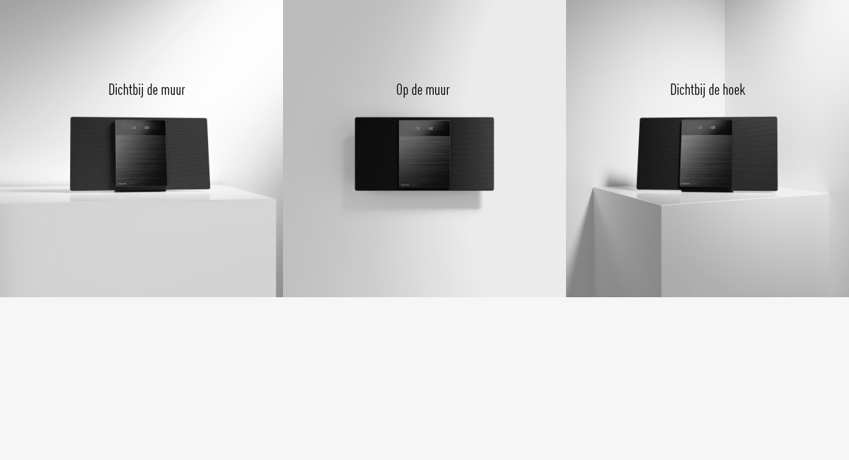 Space Tune™ optimaliseert het geluid naar de verschillende plaatsingen