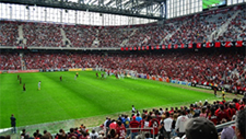 Panasonic instala estrutura para torcedores acompanharem lances de qualquer lugar do Estádio Atlético Paranaense.