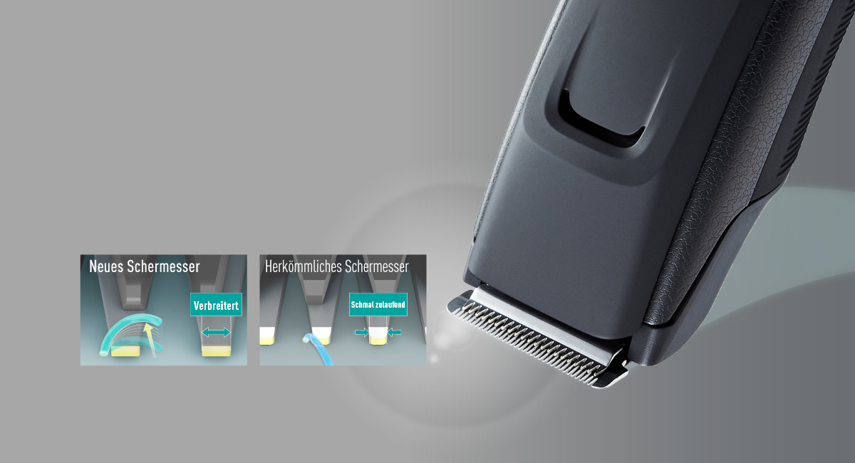 Ein glattes Finish durch neue, breitere Klingenabschl&uuml;sse