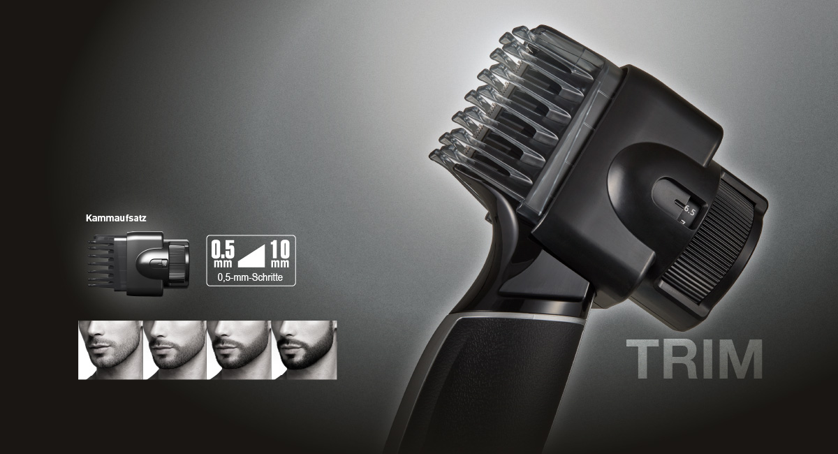 Kammaufsatz f&uuml;r eine gleichm&auml;&szlig;ige Bartl&auml;nge