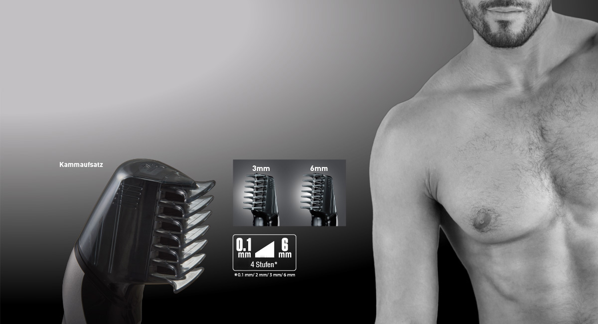 Einfache L&auml;ngenanpassung dank zwei Kammaufs&auml;tzen