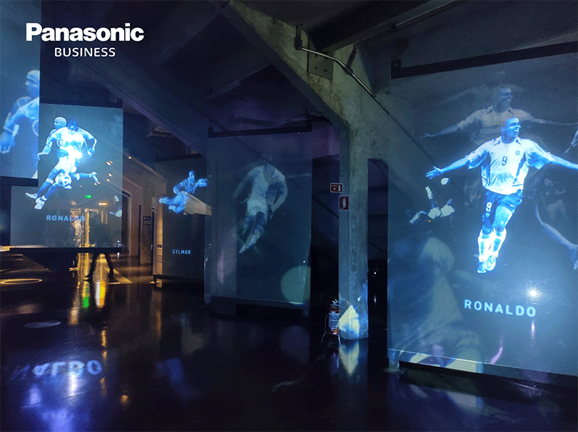 Os projetores da Panasonic entram em jogo para marcar um golaço no Museu do Futebol