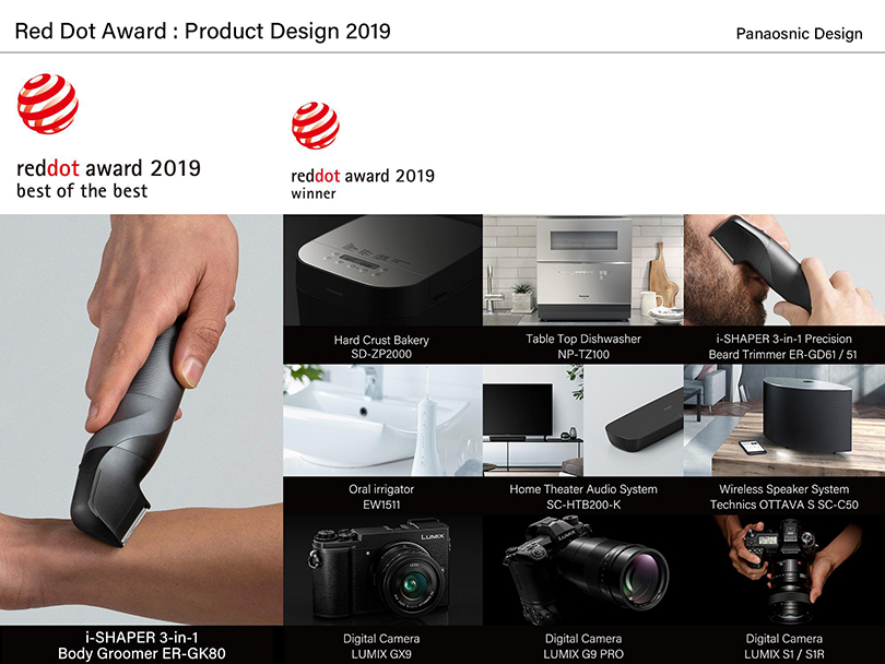 La tondeuse pour le corps de Panasonic remporte l’Award Best of the Best product design dans la catégorie International Red Dot Design Awards