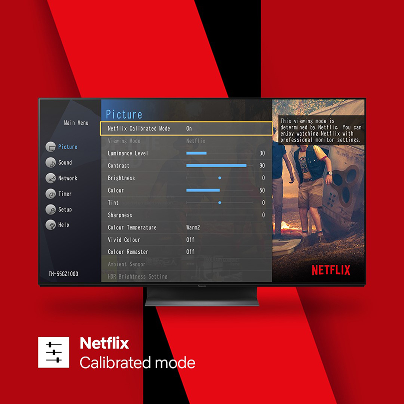 Les téléviseurs OLED de Panasonic seront dotés du Mode calibré Netflix