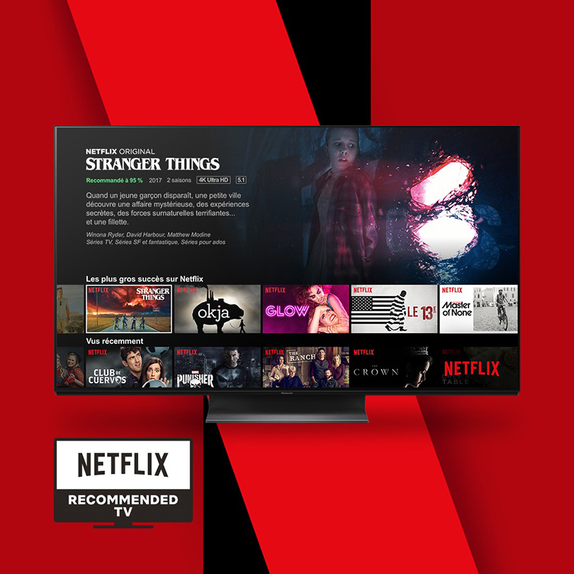 Tous les Téléviseurs OLED de Panasonic de 2019 sont recommandés par Netflix