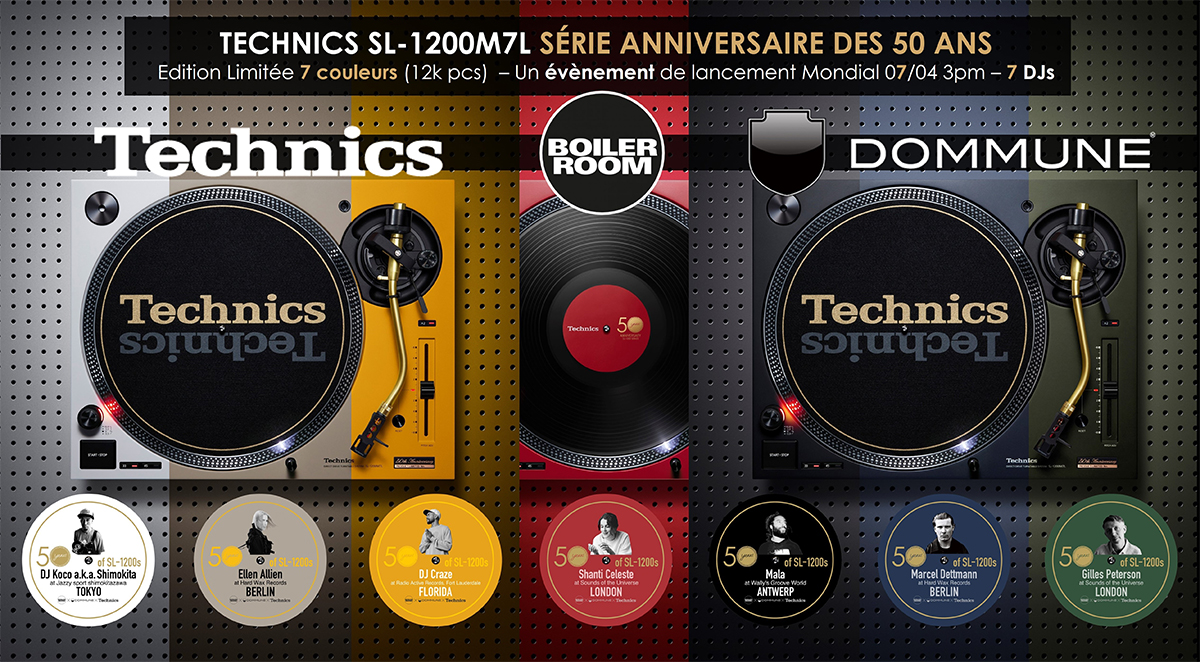 Technics annonce le lancement de la SL-1200M7L en Edition Collector Limitée à l’occasion du 50ème anniversaire de la Platine vinyle DJ au succès légendaire