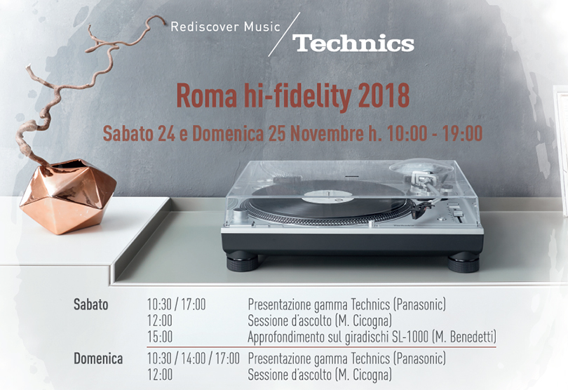  Technics protagonista al Roma Hi-Fidelity