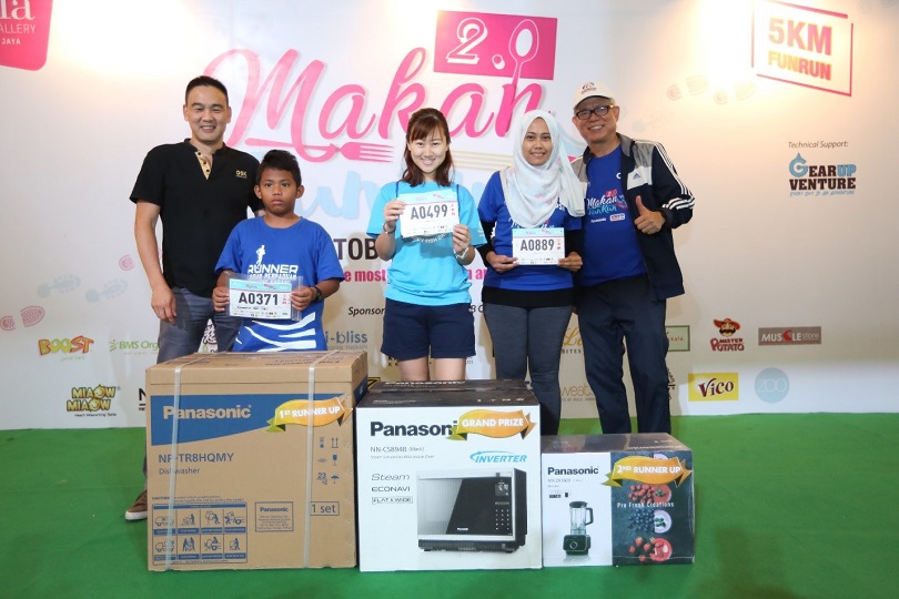 Top 3 winners of the Lucky Draw #MakanFunRun – Panasonic Malaysia