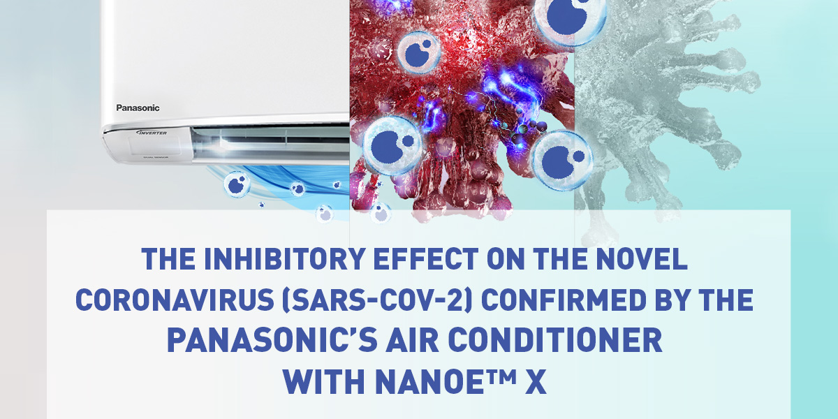 The inhibitory effect on the novel coronavirus (SARS-CoV-2) confirmed by the Panasonic’s air conditioner with nanoe™ X
