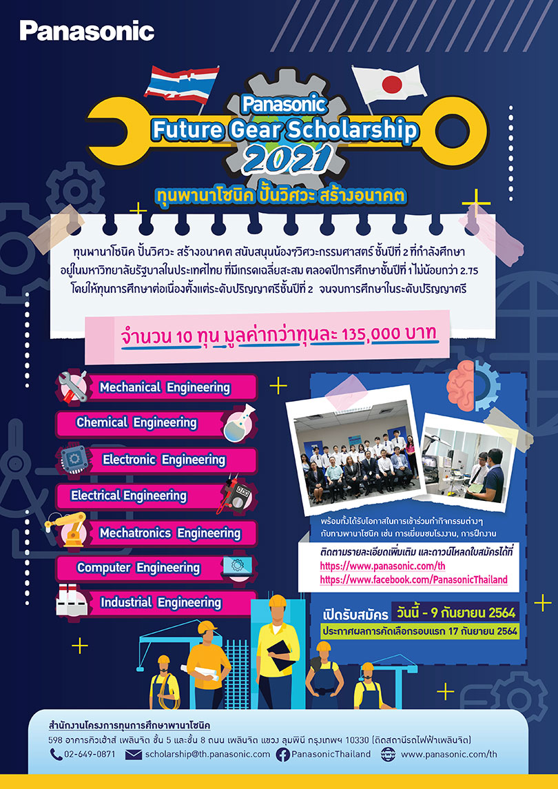 Panasonic Future Gear Scholarship 2021 Application Form