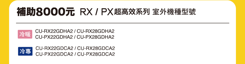 Panasonic空調 7連霸業界省電第一，現在購買指定機種，享現金回饋最高8000元！