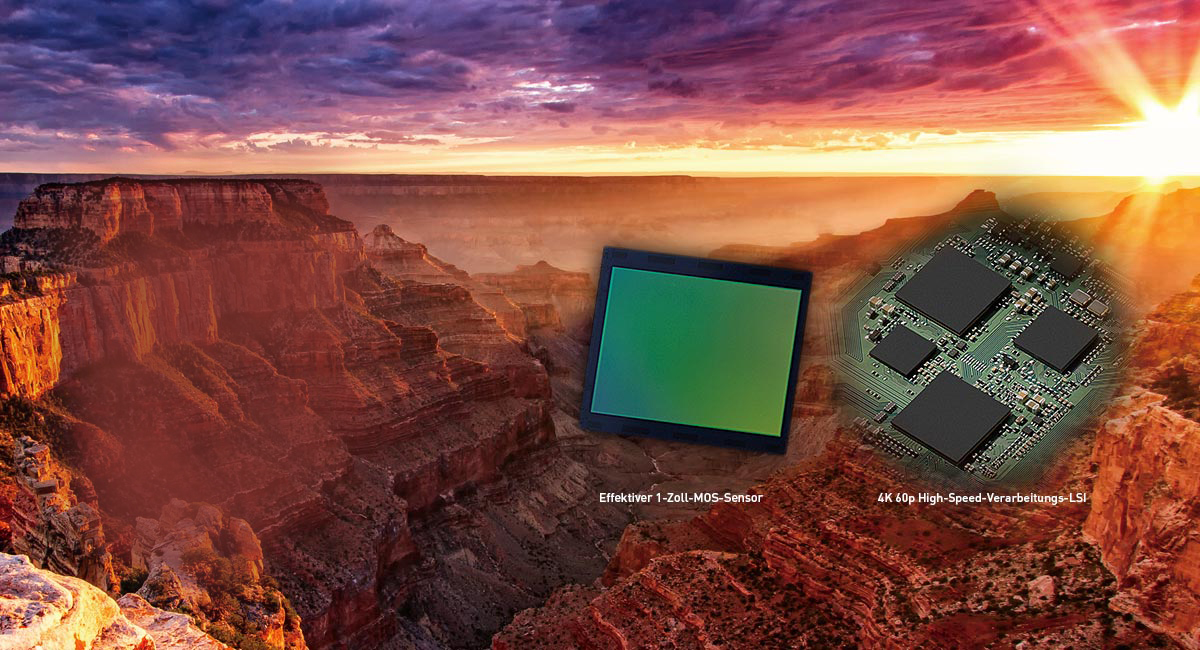 1-Zoll Sensor und 4K Videoaufnahmen