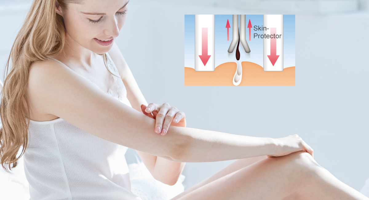 Skin-Protector für sanfte Epilation
