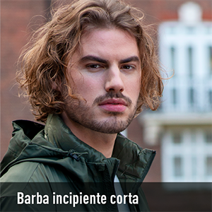Barba incipiente corta