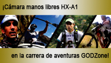 Carrera de aventuras con la cámara manos libres HX-A1