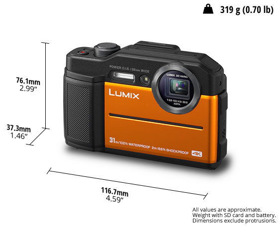 Waterproof 4k Compact Camera - LUMIX DC-FT7