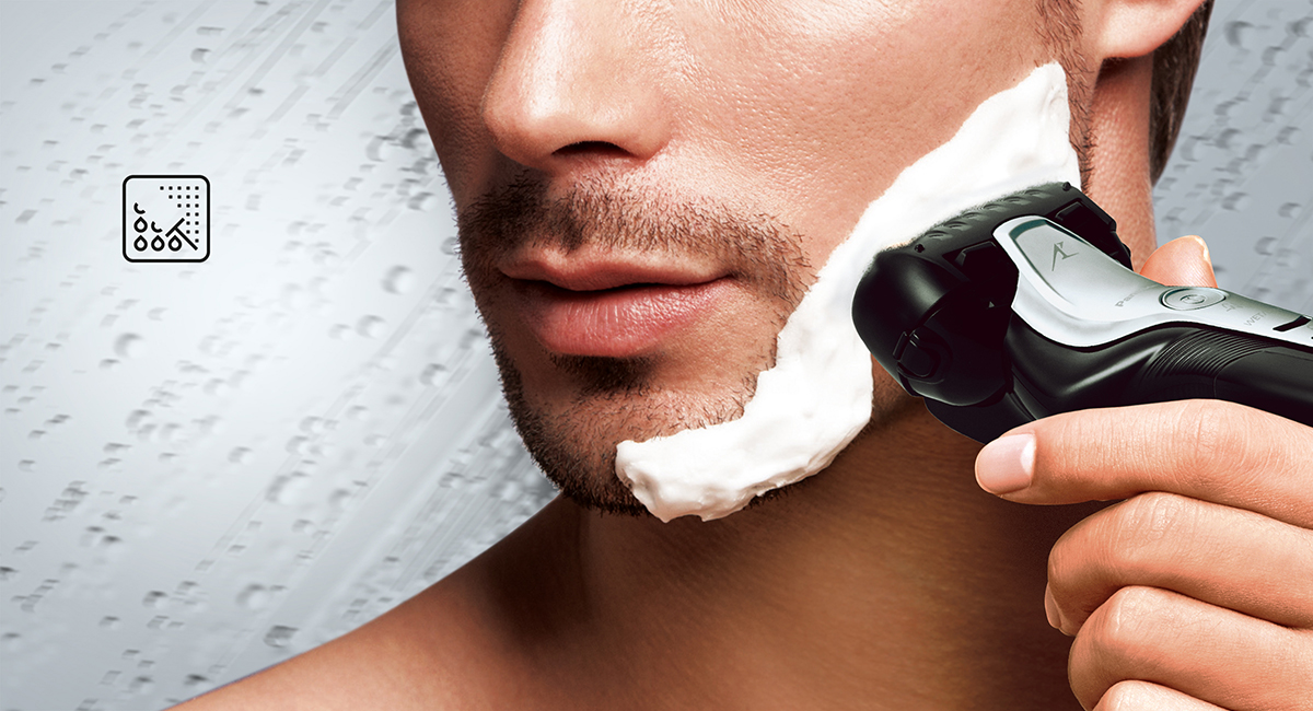 
Rasage sur peau sèche ou humide