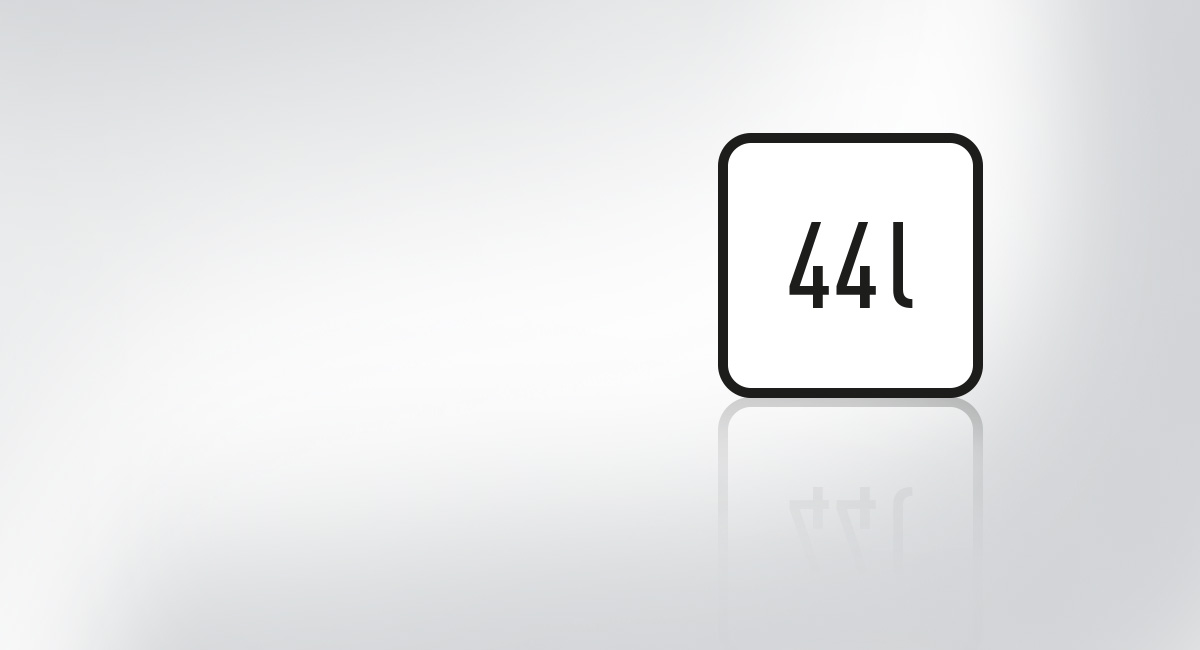 Espacio de cocción de 44 litros
