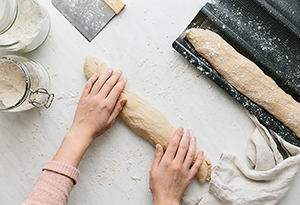 Teig für Baguettes herstellen
