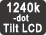3.0-inch 1240k-dot Tiltable LCD