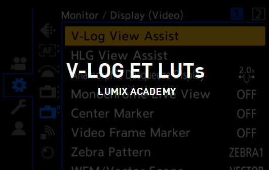 Contrôler le V-Log et les LUTs