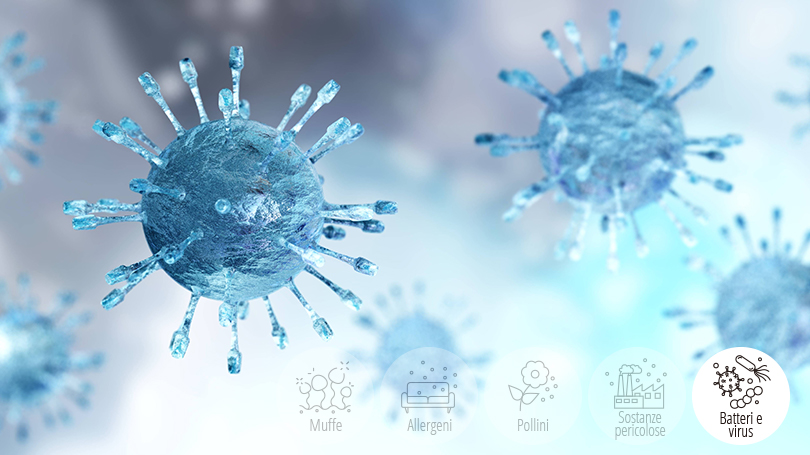 Immagine di batteri e virus