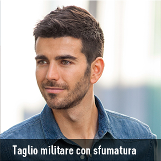 Taglio militare con sfumatura bassa